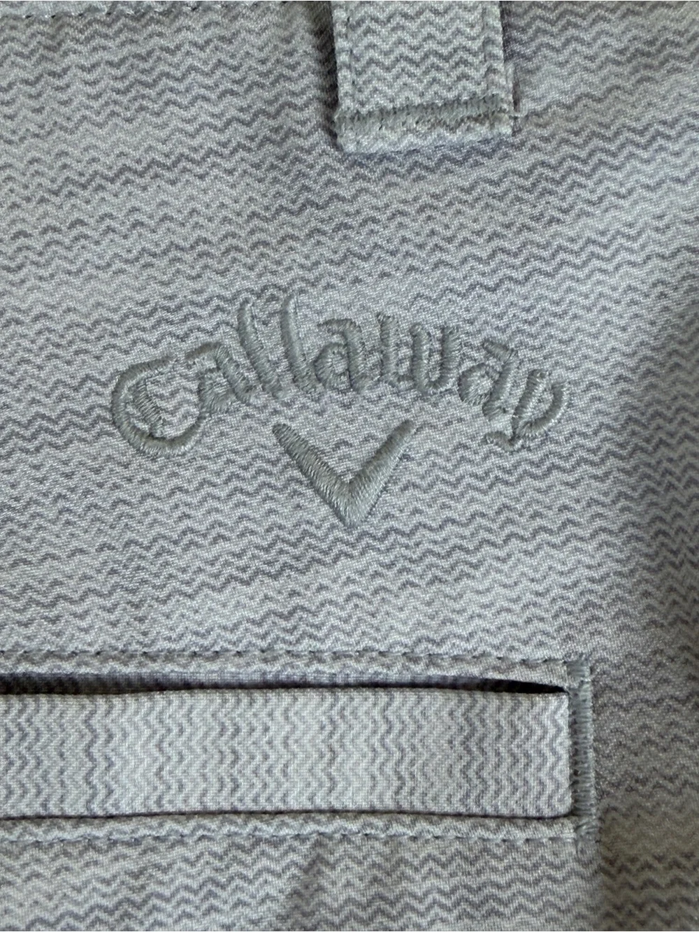 Callaway‎ Men's Light Gray Micro-Stripe Flat Front Shorts